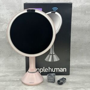 Simplehuman Pink Sensor 8" Mirror ST3029 LED light 5X Mag Cordless Rechargeable